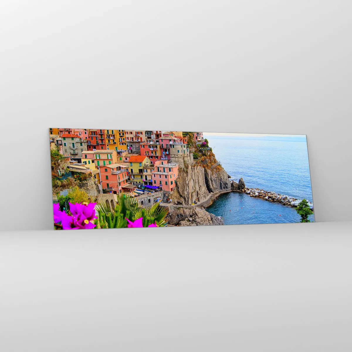 Quadro em vidro - A cidade que sorri - 90x30 cm