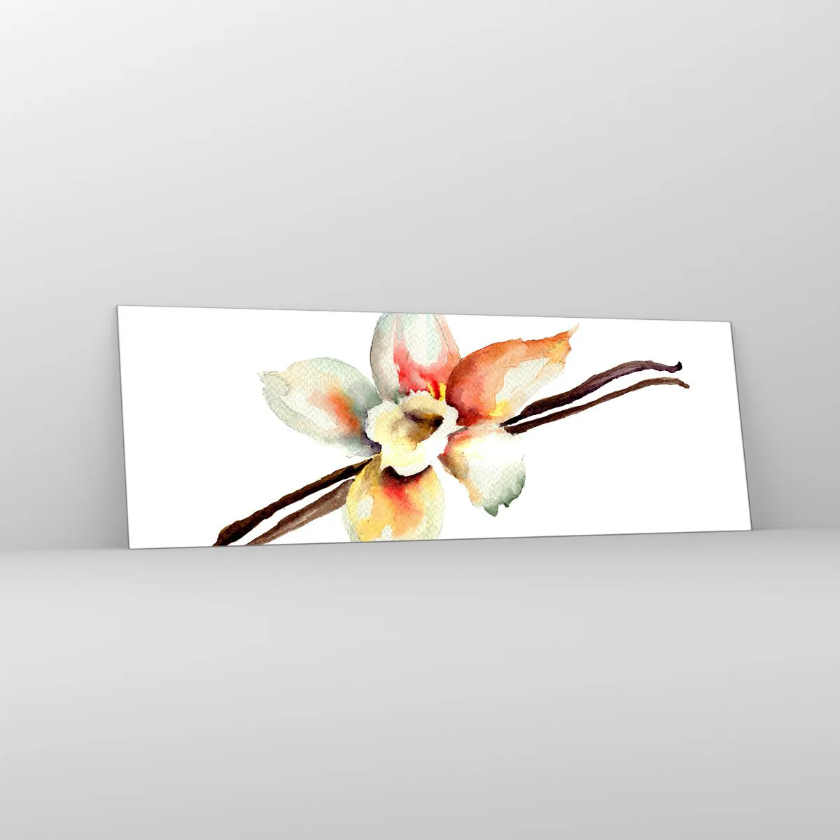 Quadro em vidro - Doçura derramada com tinta - 90x30 cm