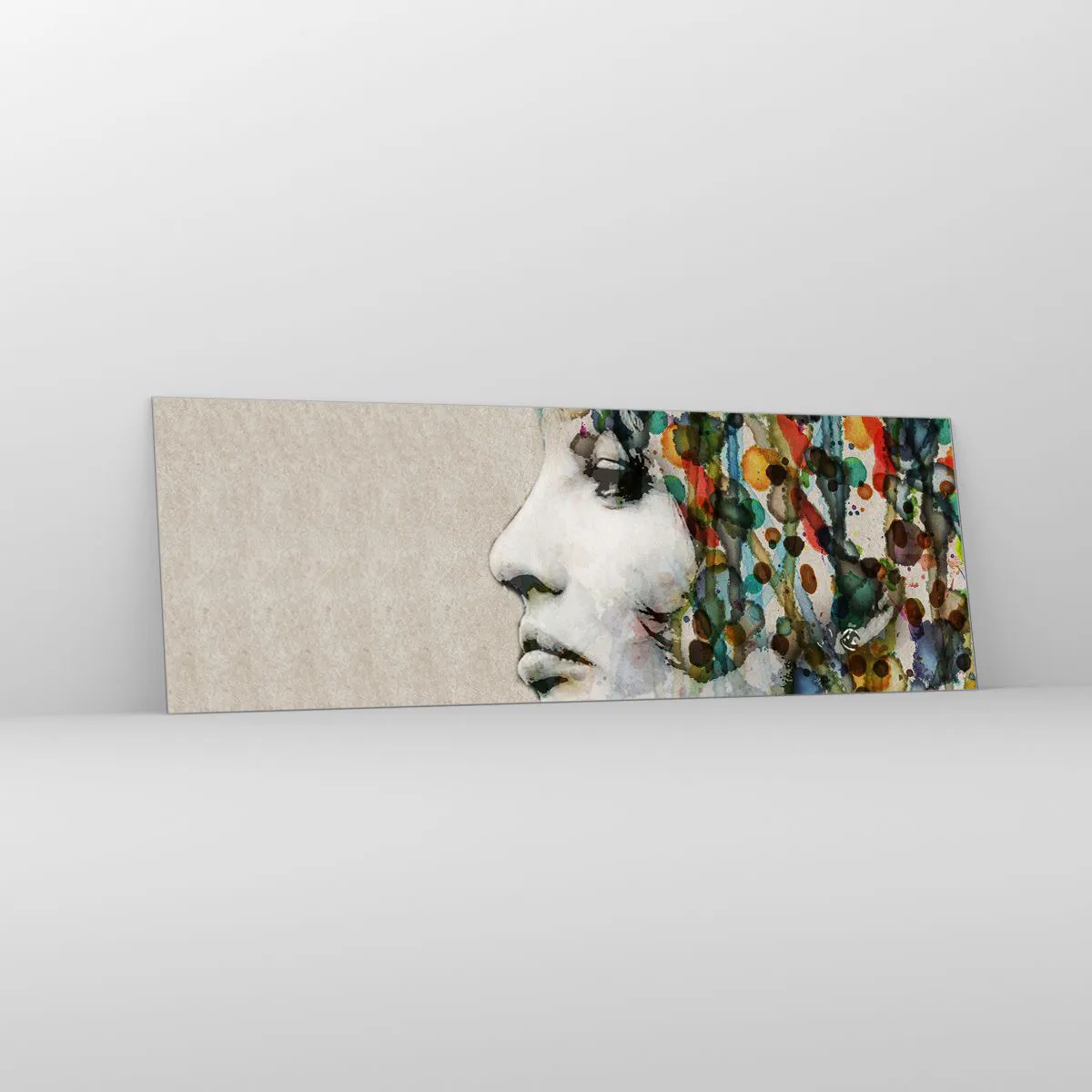 Quadro su vetro - Emersa dal grigio - 90x30 cm