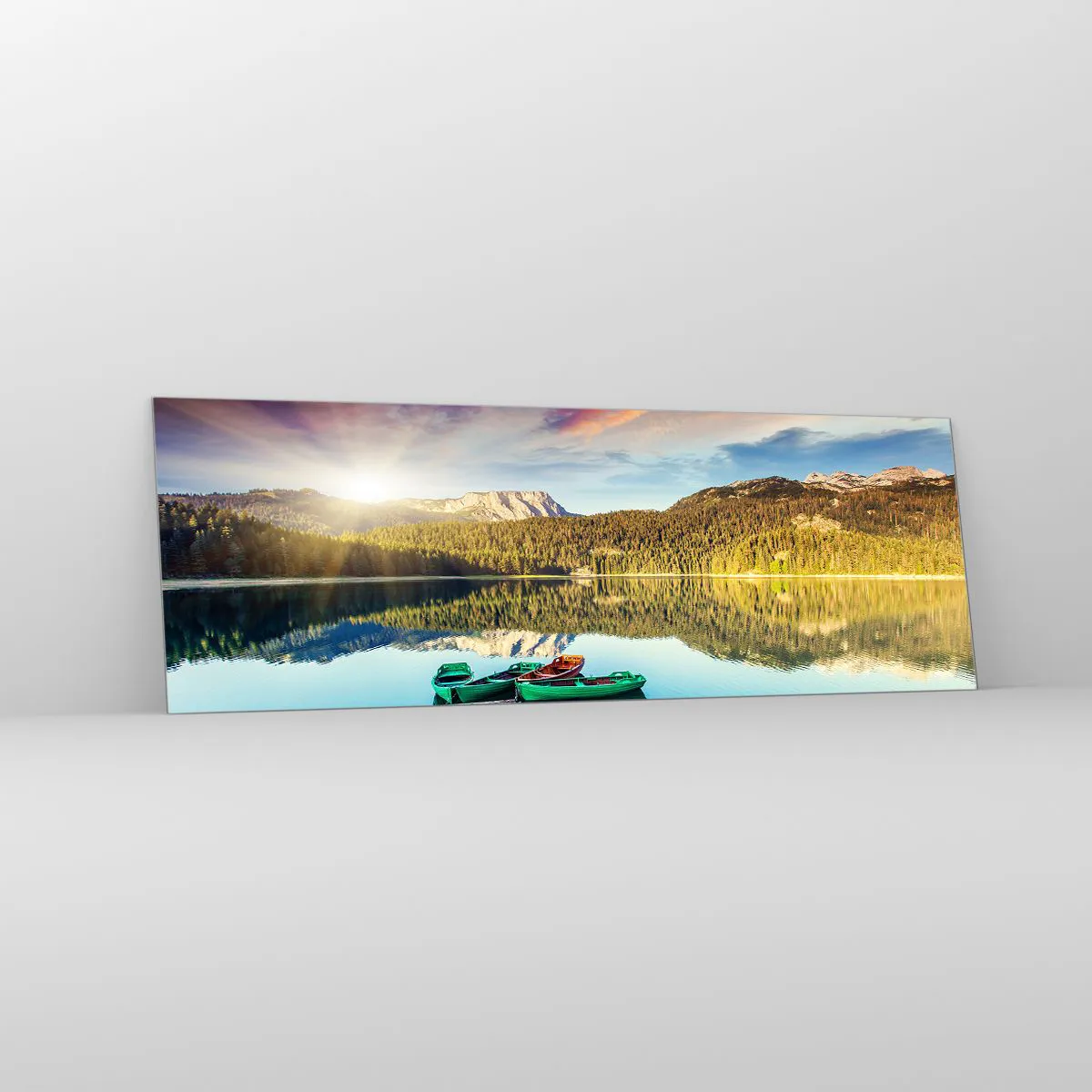 Tablou pe sticlă - Spre o apă netedă ca o oglindă - 90x30 cm