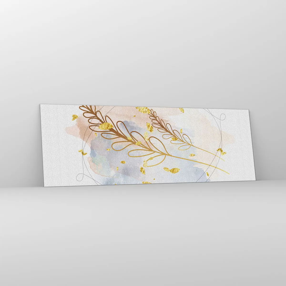 Impression sur verre - Image sur verre - Explosion d'or - 90x30 cm