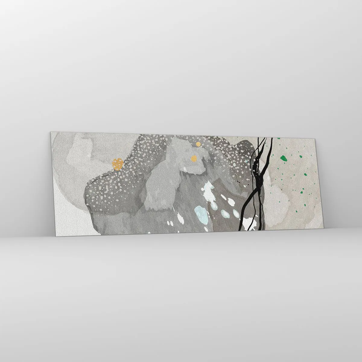 Glasbild - Bild auf glas - Organische Komposition - 90x30 cm