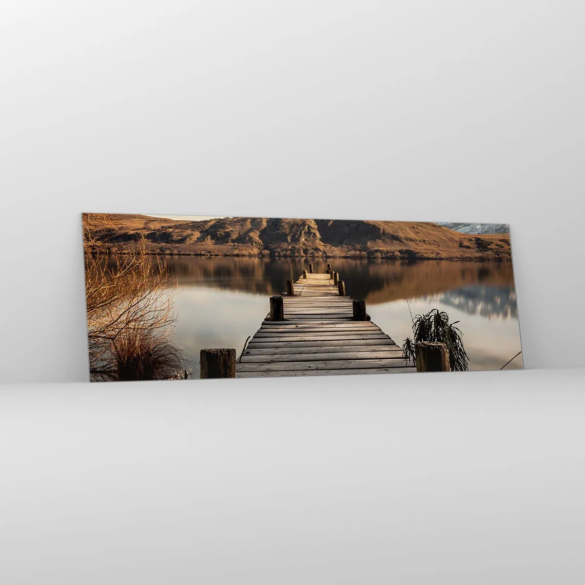 Obraz na szkle - Pejzaż w ciszy - 90x30 cm