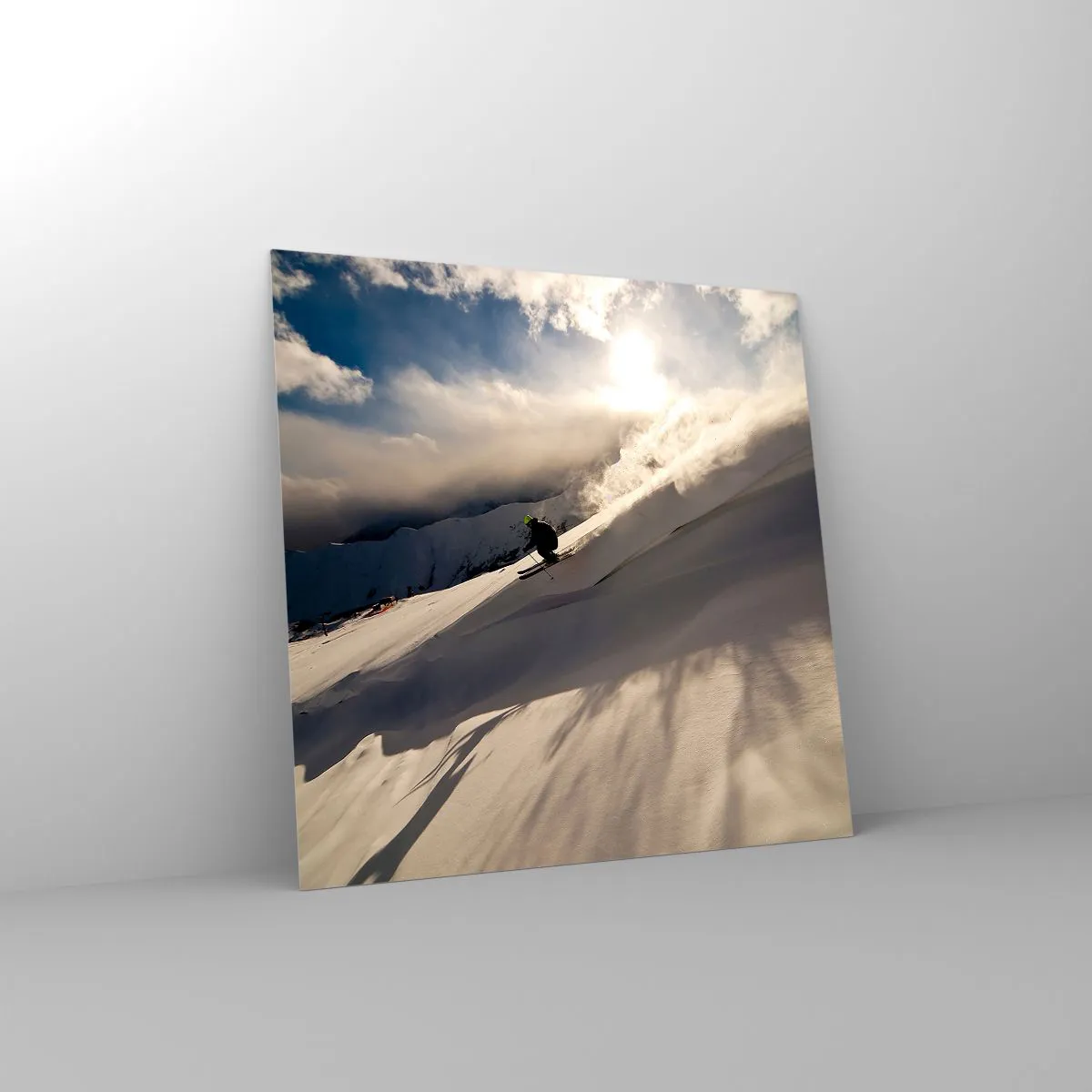 Obraz na skle - Prijatá výzva hôr - 30x30 cm