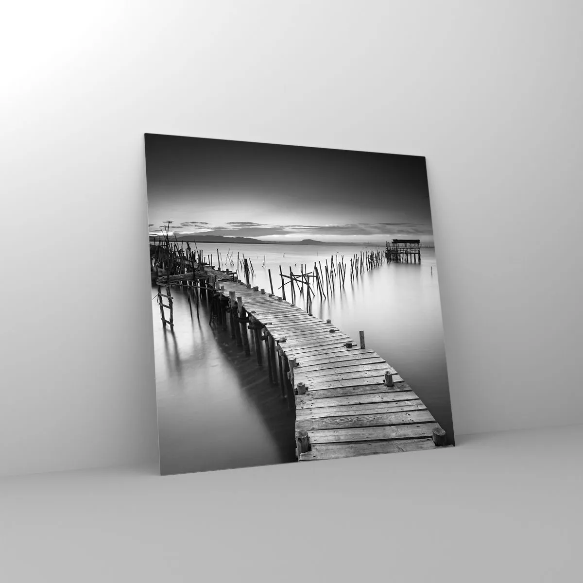 Glass picture - Peace of a Forgotten Shore - 30x30 cm