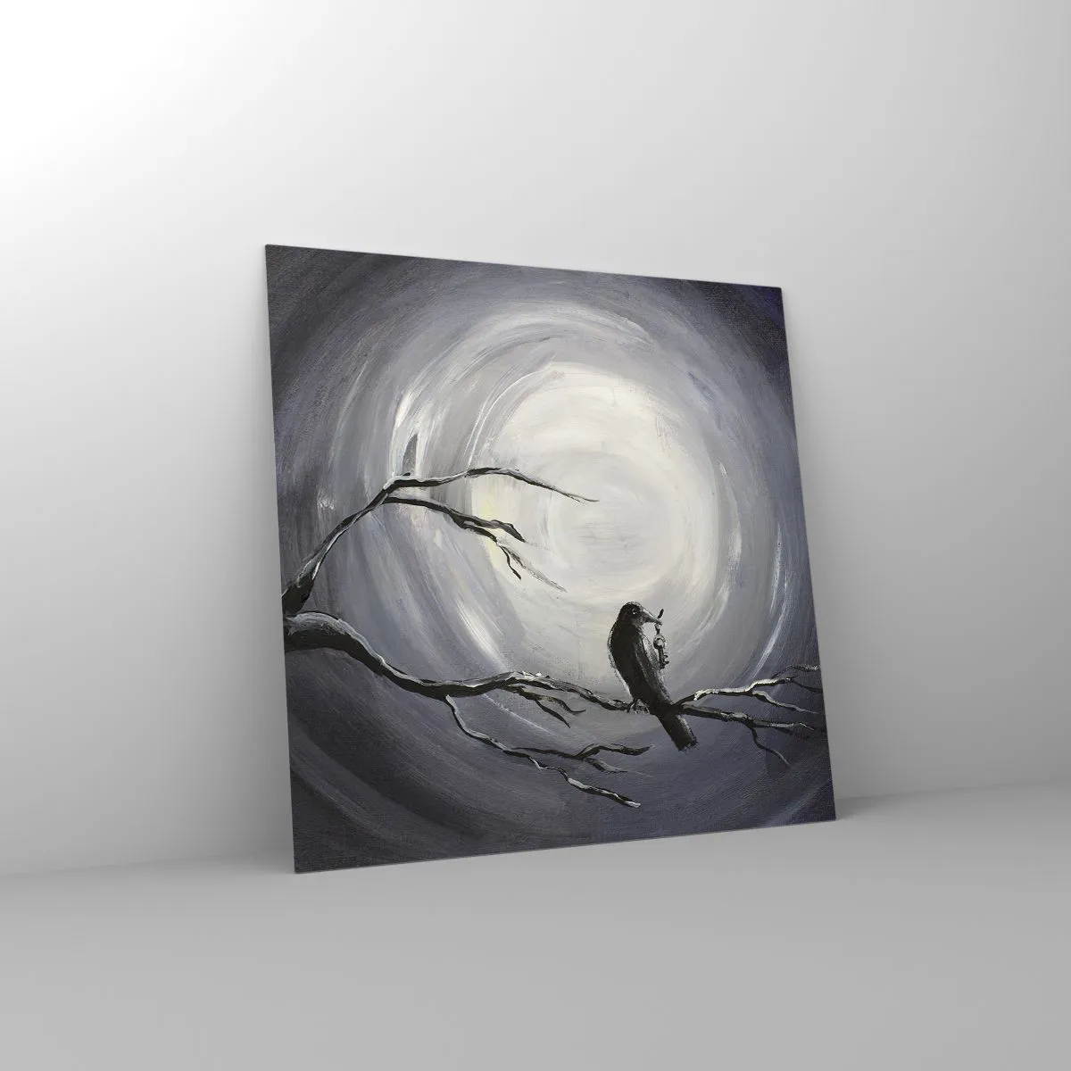 Billede på glas - Nøglen til nattens mysterium - 30x30 cm