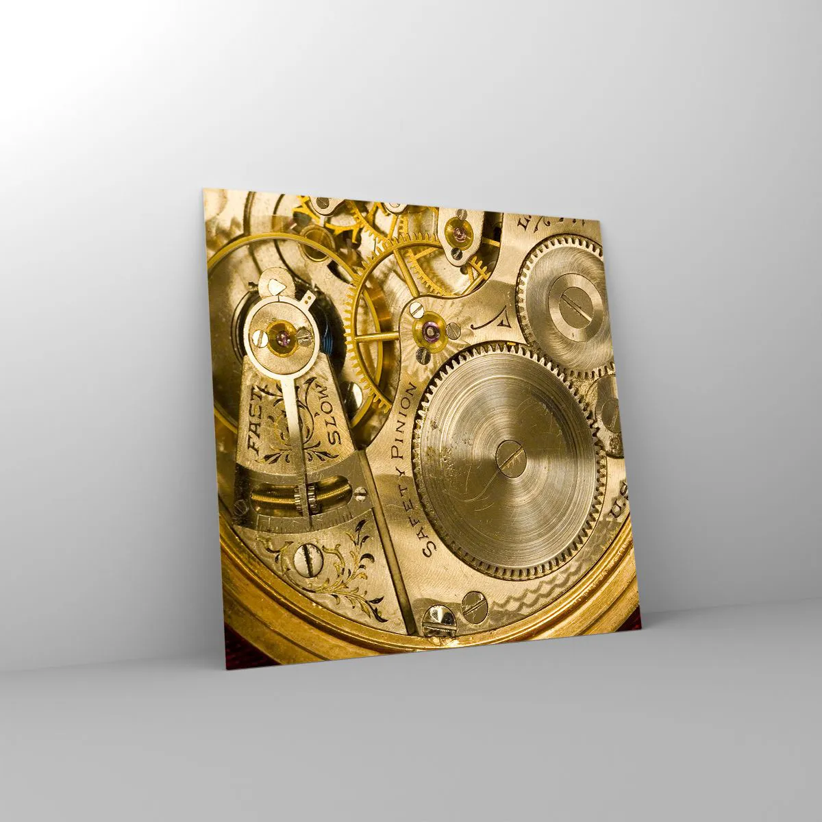 Quadro em vidro - Mova-se com o tempo - 40x40 cm