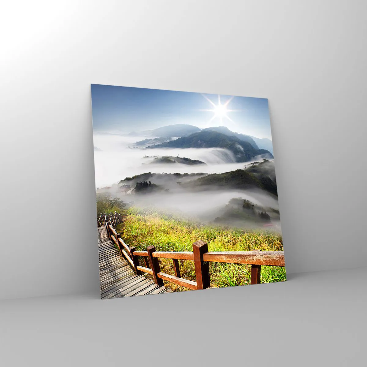 Billede på glas - Vævet mod blænding og tåge - 40x40 cm