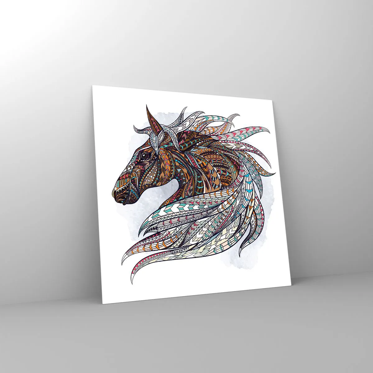 Schilderen op glas - Keltisch strijdersros - 40x40 cm