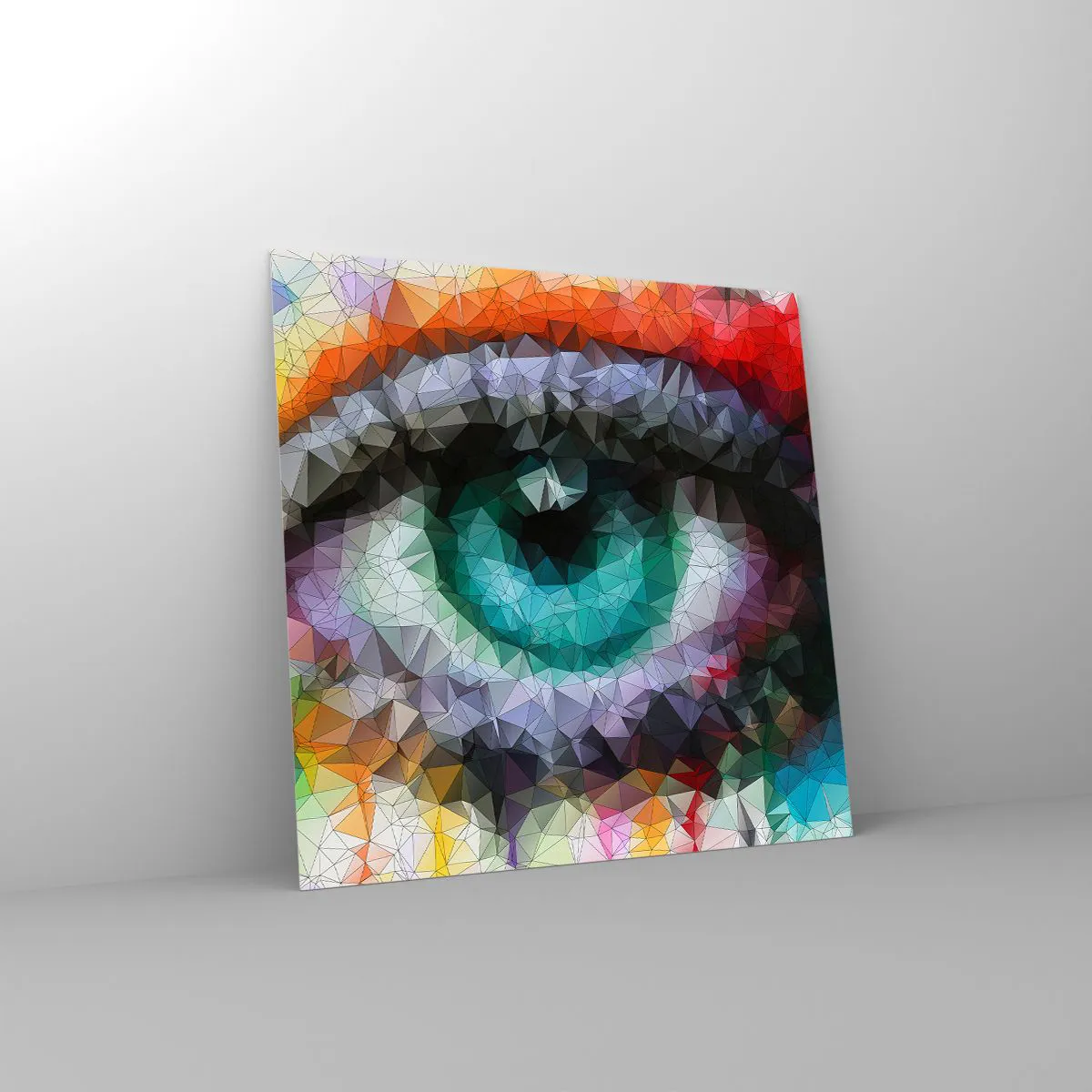 Üveg kép - A szemek kristályos ragyogása - 40x40 cm