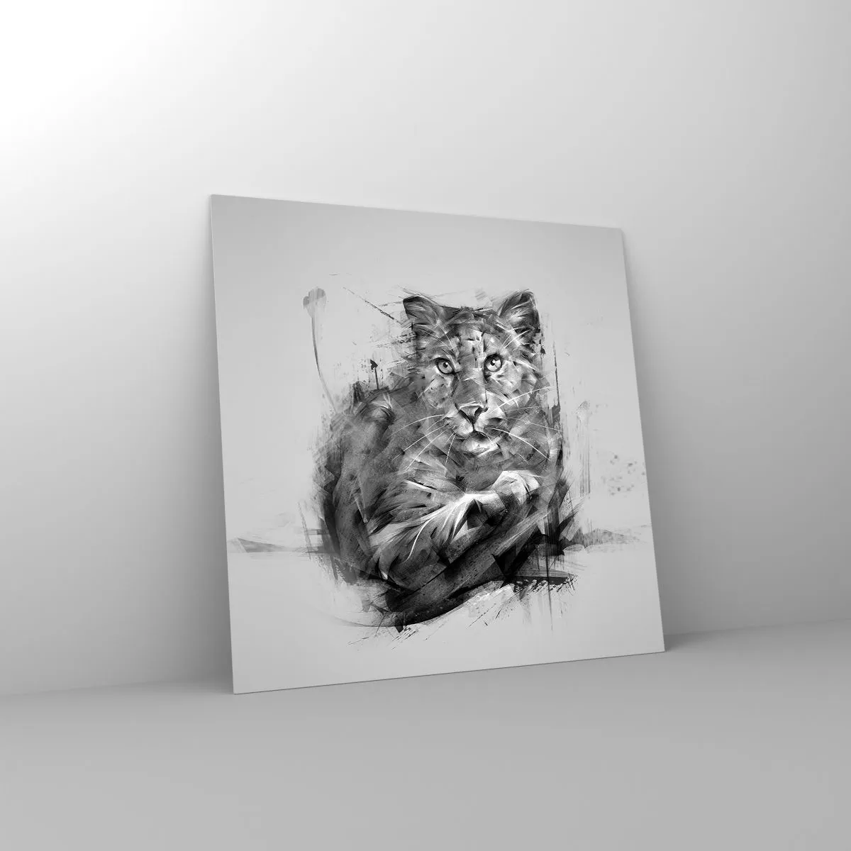 Obraz na szkle - Tak, słucham uważnie - 40x40 cm