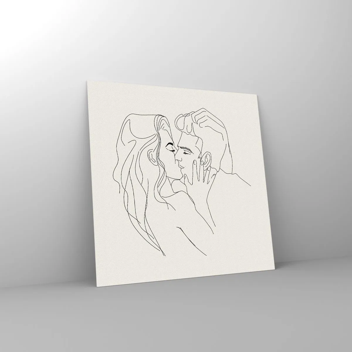 Impression sur verre - Image sur verre - Enlacé de sentiment - 40x40 cm