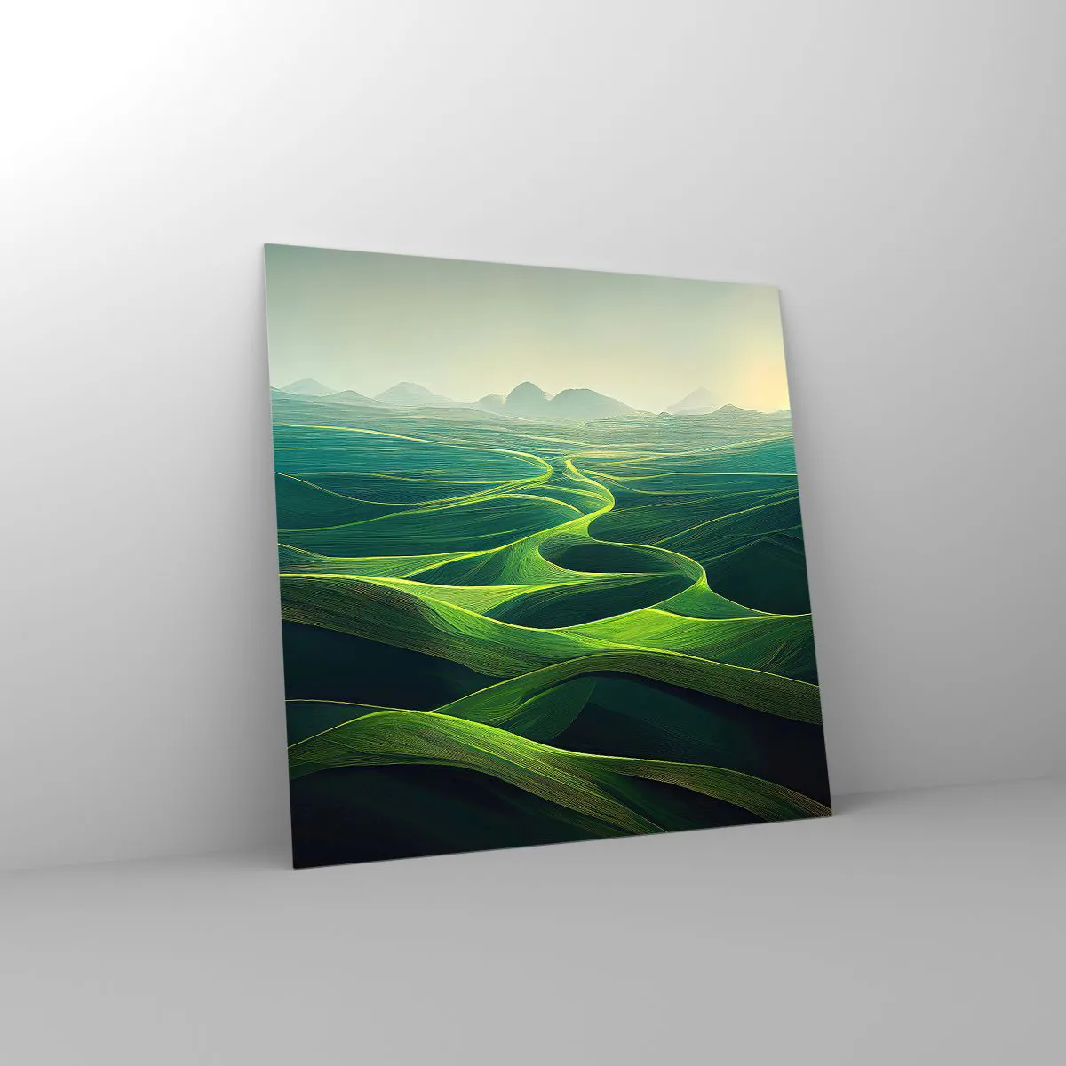 Obraz na szkle - W zielonych dolinach - 40x40 cm