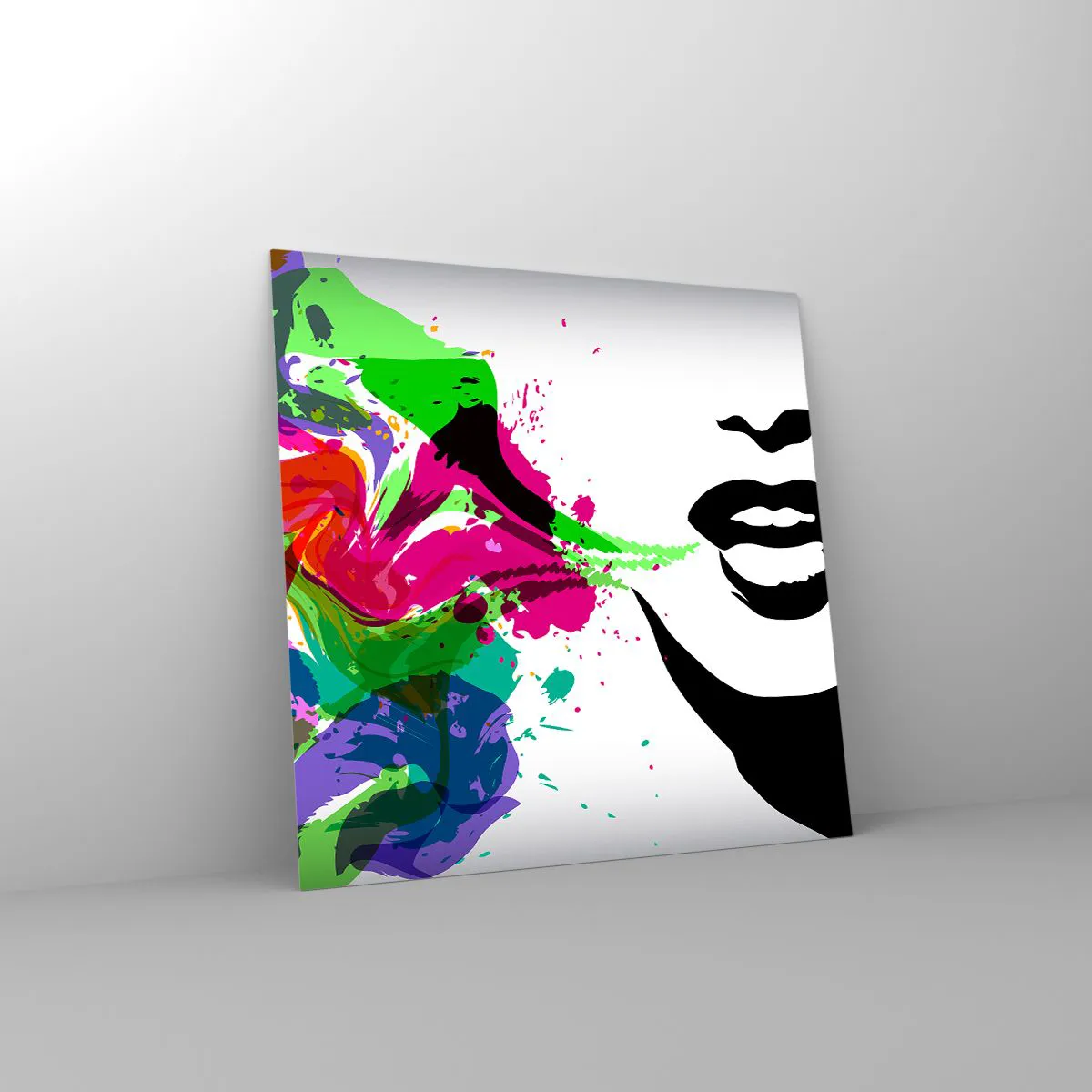 Quadro su vetro - Racconto nei colori dell'arcobaleno - 50x50 cm