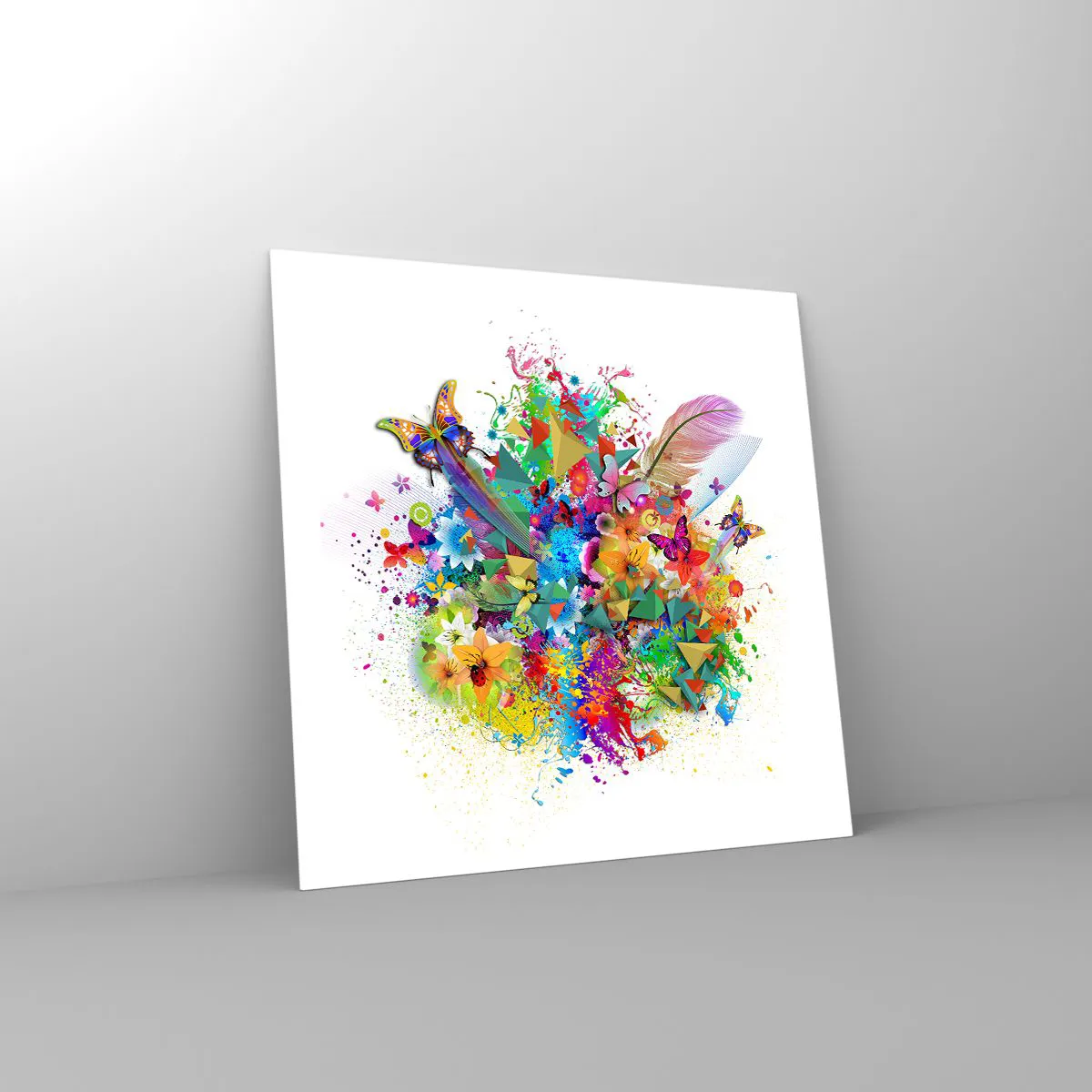 Impression sur verre - Image sur verre - Un bouquet de joie - 50x50 cm