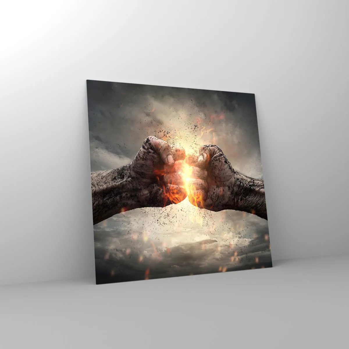 Glass picture - Stand Up and Fight - 50x50 cm