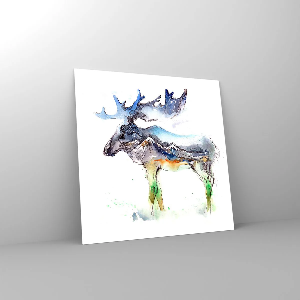 Cuadro sobre vidrio - Impresiones sobre Vidrio - El héroe de un cuento de invierno - 50x50 cm