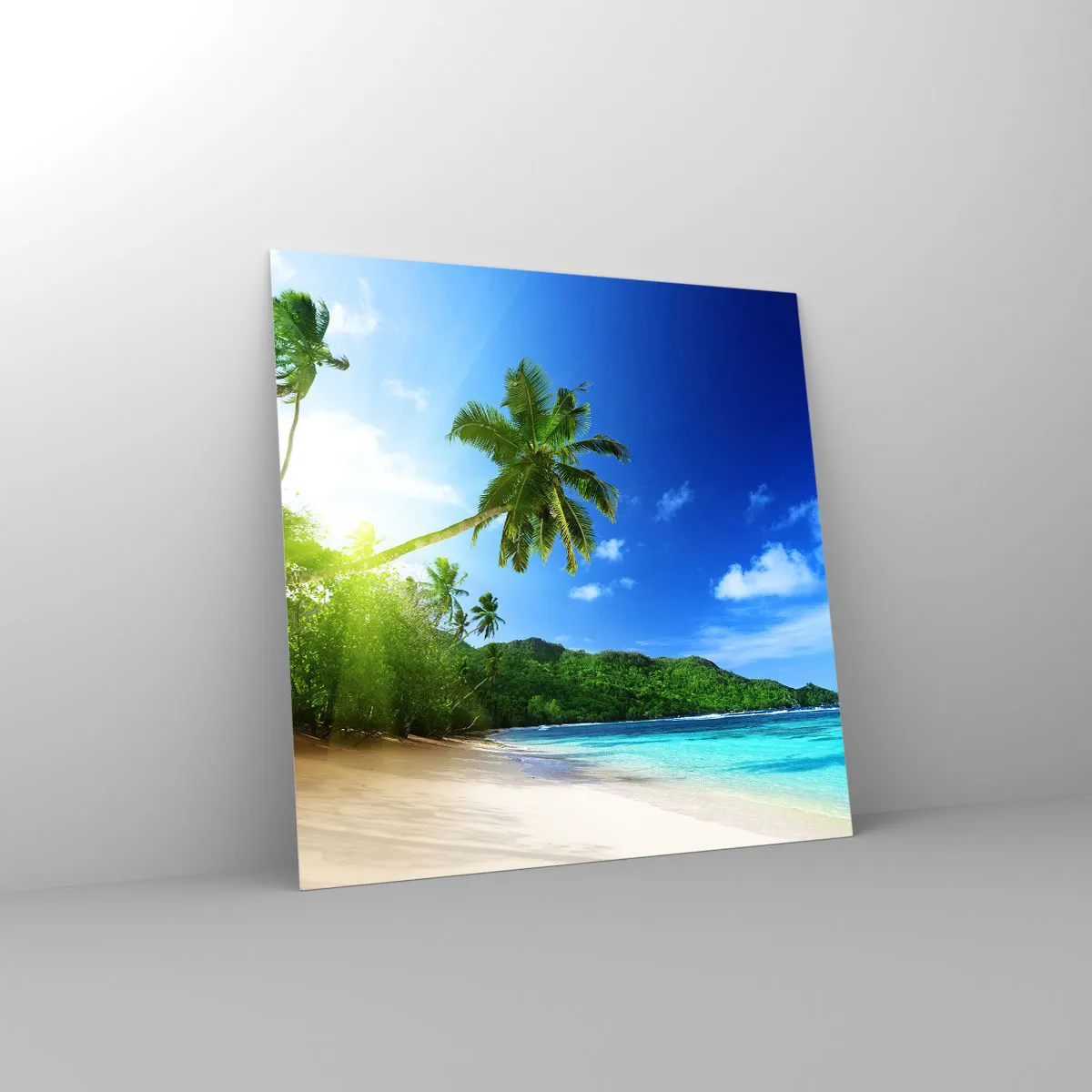 Glass picture - Mild Touch of the Tropics - 50x50 cm