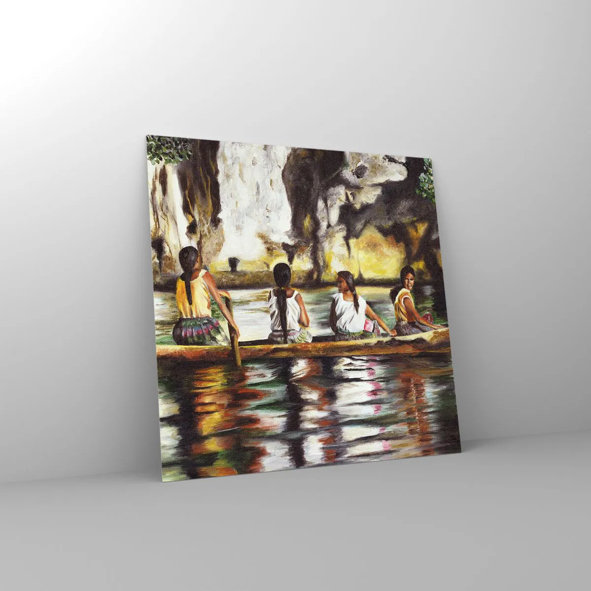 Tablou pe sticlă - Într-un paradis polinezian - 50x50 cm