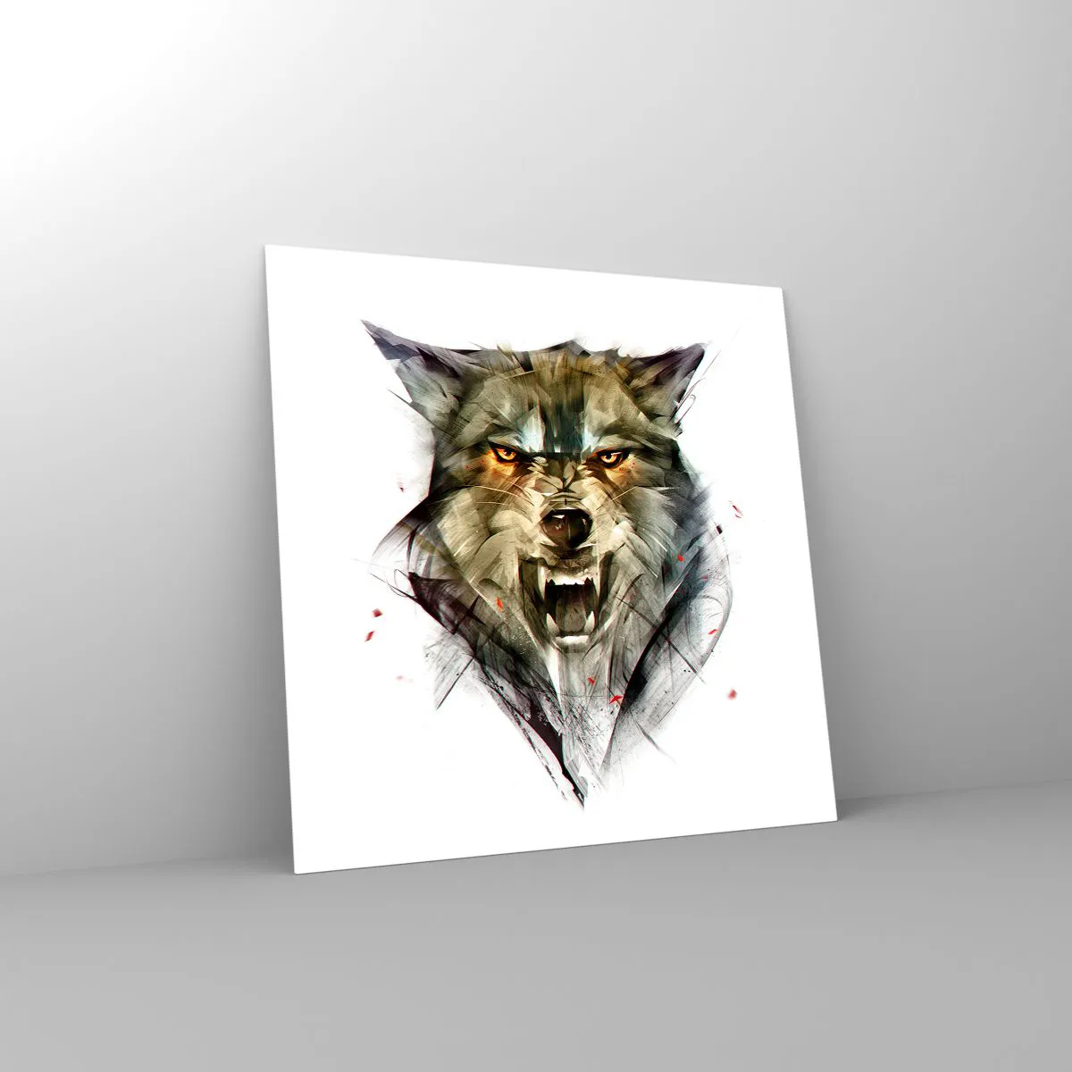 Üveg kép - Egy lépést sem! - 50x50 cm