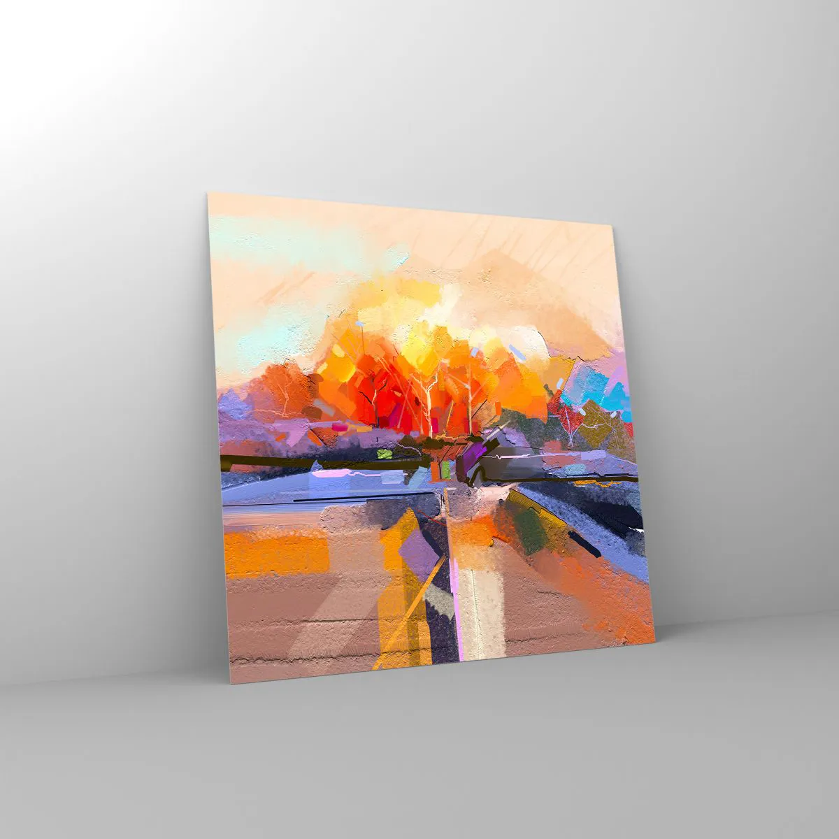 Üveg kép - Ősz lett - 50x50 cm