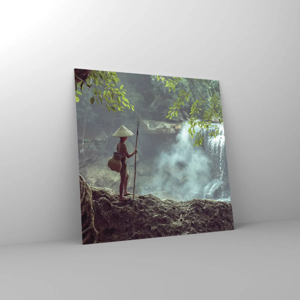 Glasbild - Bild auf glas - Befreundet mit der Natur - 50x50 cm