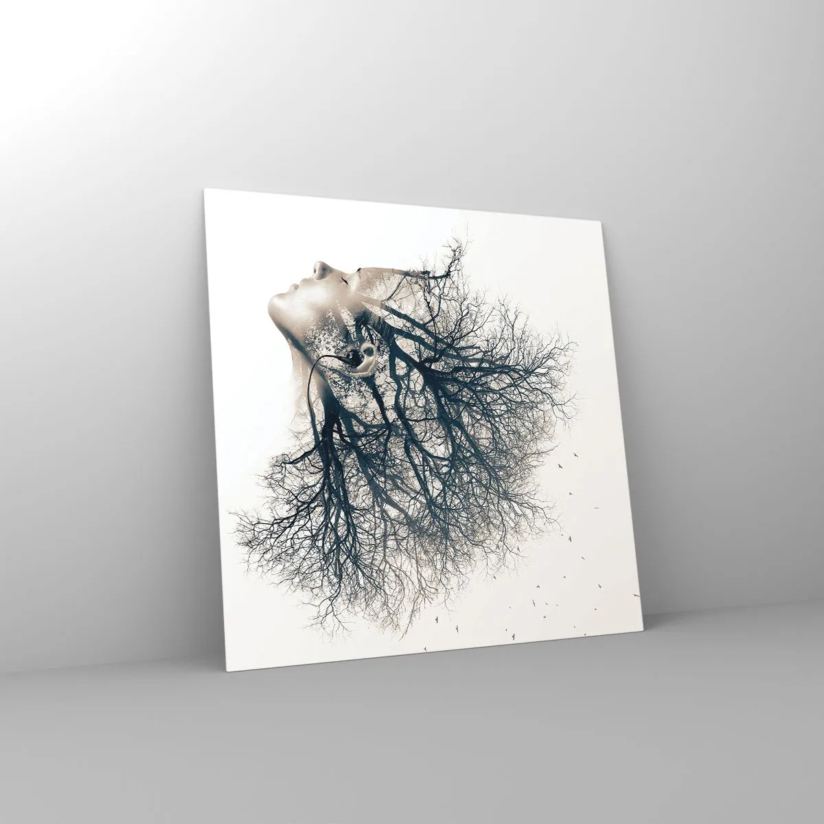 Üveg kép - Hallgatva a fa suttogását - 50x50 cm