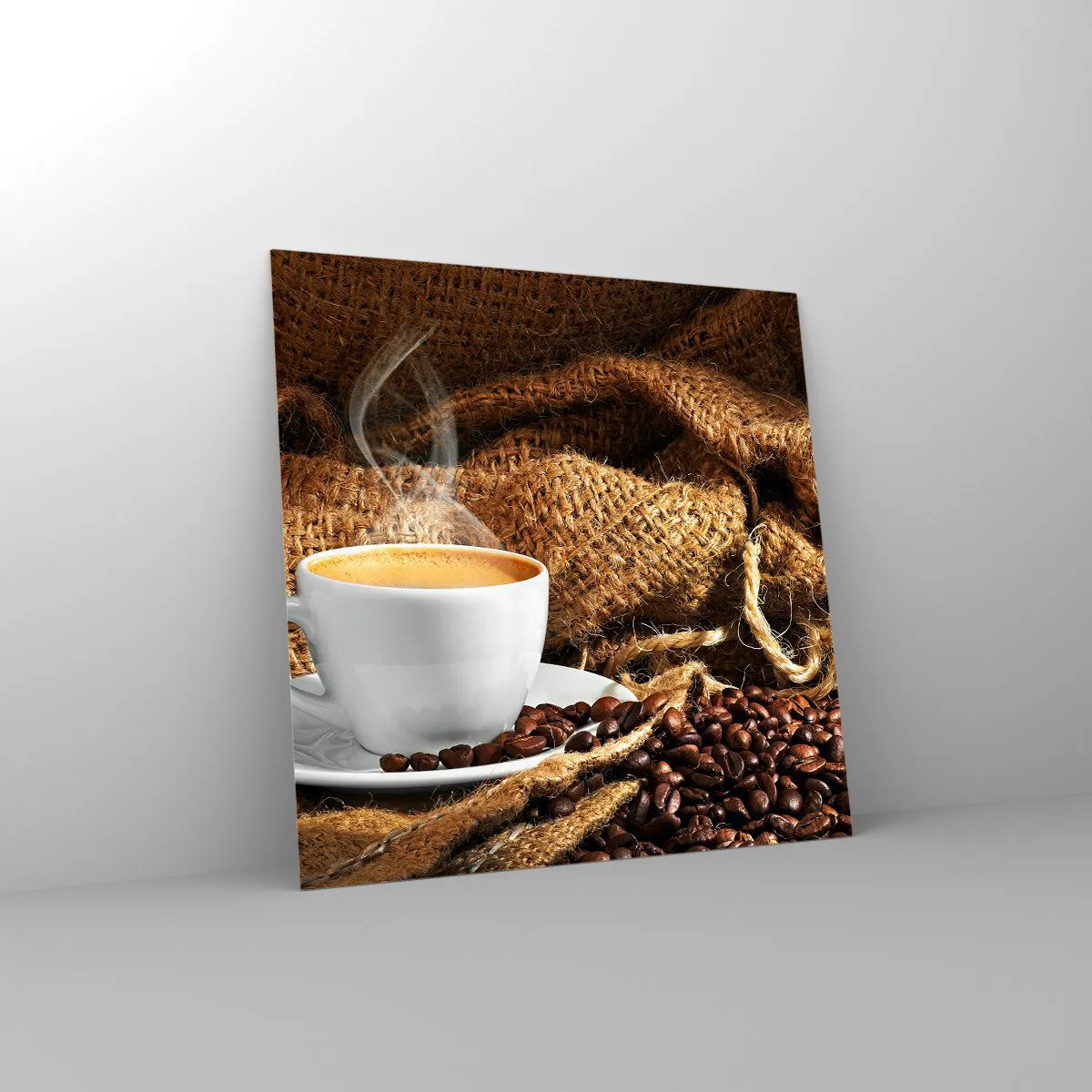 Obraz na szkle - Zapach moki i gęstość miodowego płynu - 60x60 cm