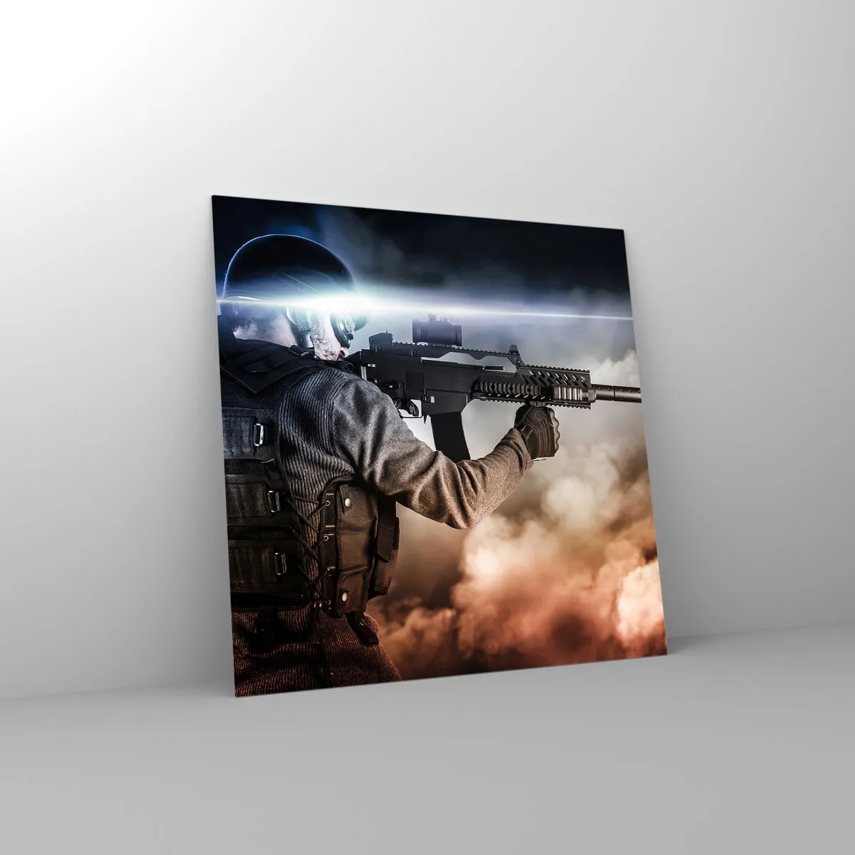 Tablou pe sticlă - Pur și simplu un erou - 60x60 cm