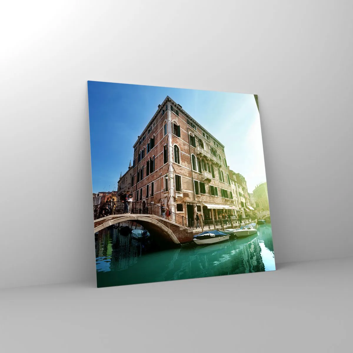 Billede på glas - Venedig - Amore Mio - 60x60 cm