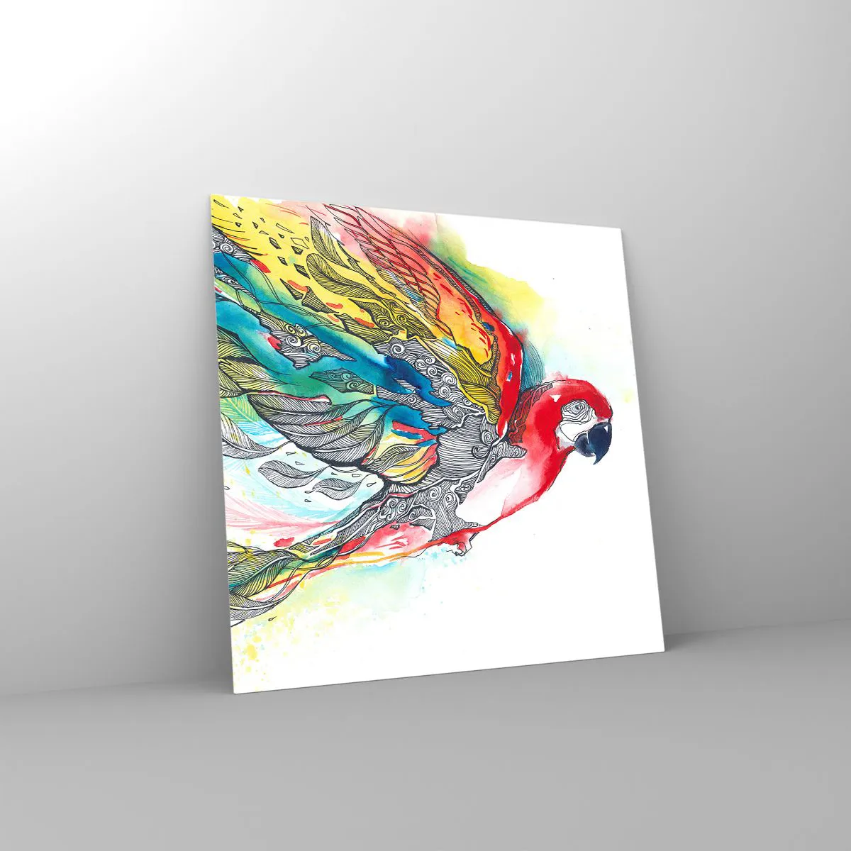 Obraz na skle - Žij barevně - 60x60 cm