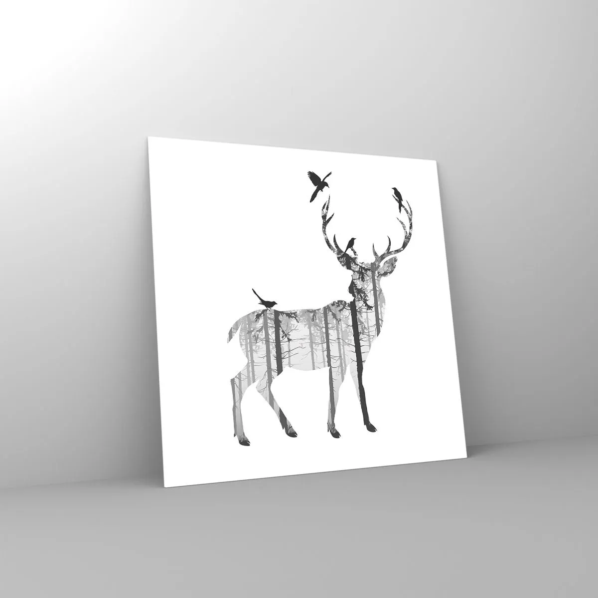 Tablou pe sticlă - Spiritul bun al pădurii - 60x60 cm