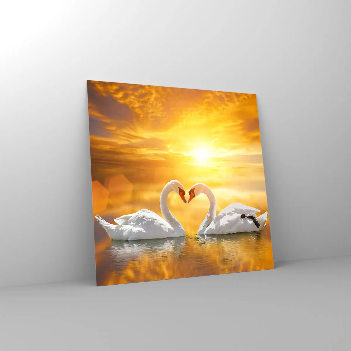 Obraz na skle - Srdce je nejkrásnější slovo světa… - 60x60 cm