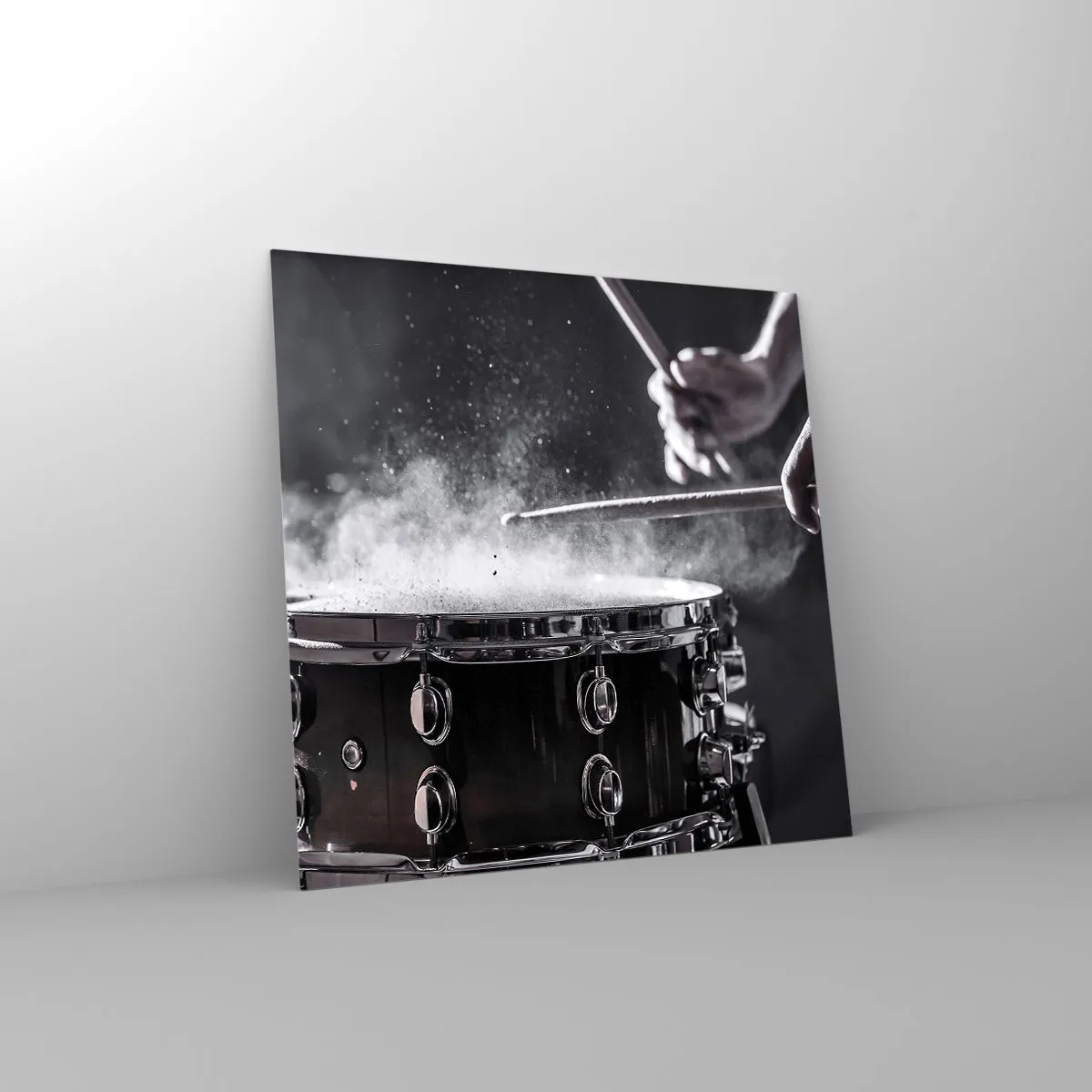 Glastavla - Bild på glas - Musikens puls - 60x60 cm