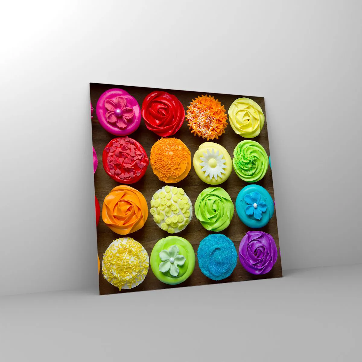 Quadro em vidro - Todos diferentes - todos deliciosos - 70x70 cm