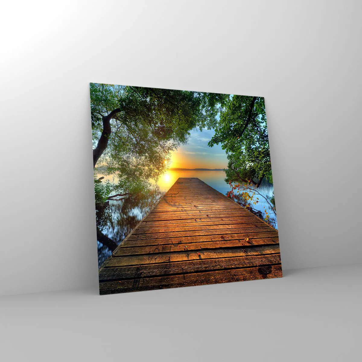 Glasbild - Bild auf glas - Nimm dir Zeit, setz dich hin - 70x70 cm