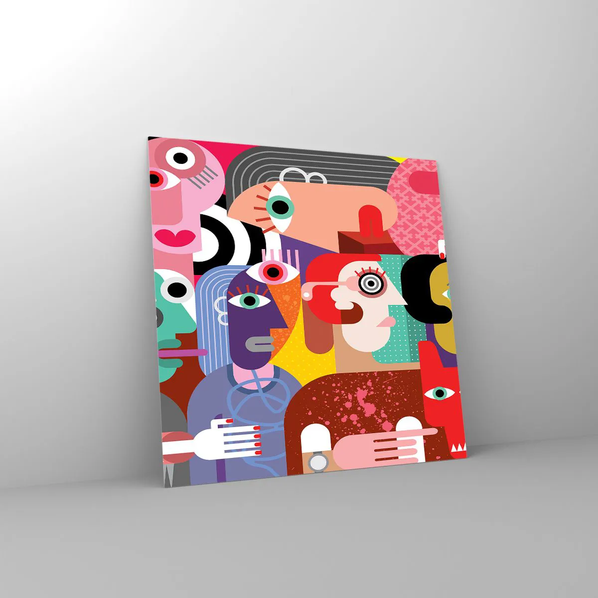 Schilderen op glas - Wij zijn van de heer Picasso - 70x70 cm