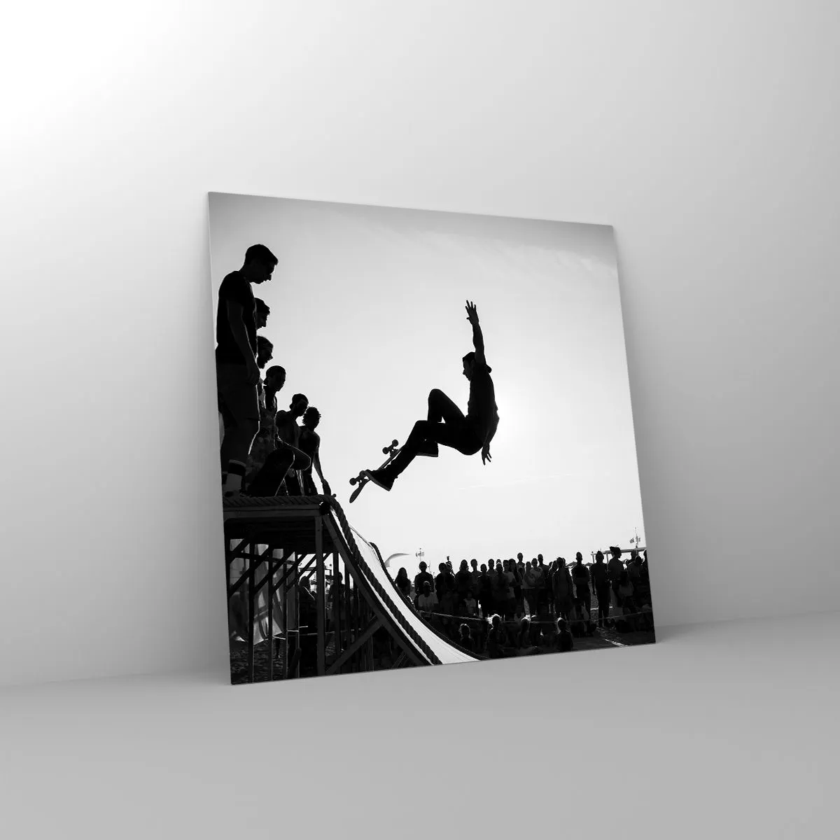 Üveg kép - Hősök és nézők - 70x70 cm