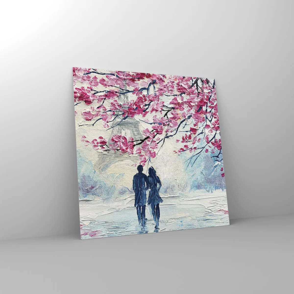 Glasbild - Bild auf glas - Romantischer Spaziergang - 70x70 cm