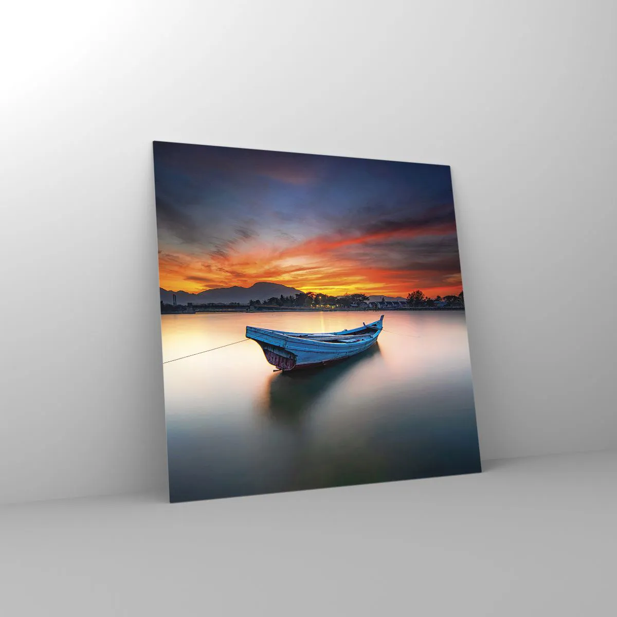 Quadro su vetro - Viene una notte buona - 70x70 cm