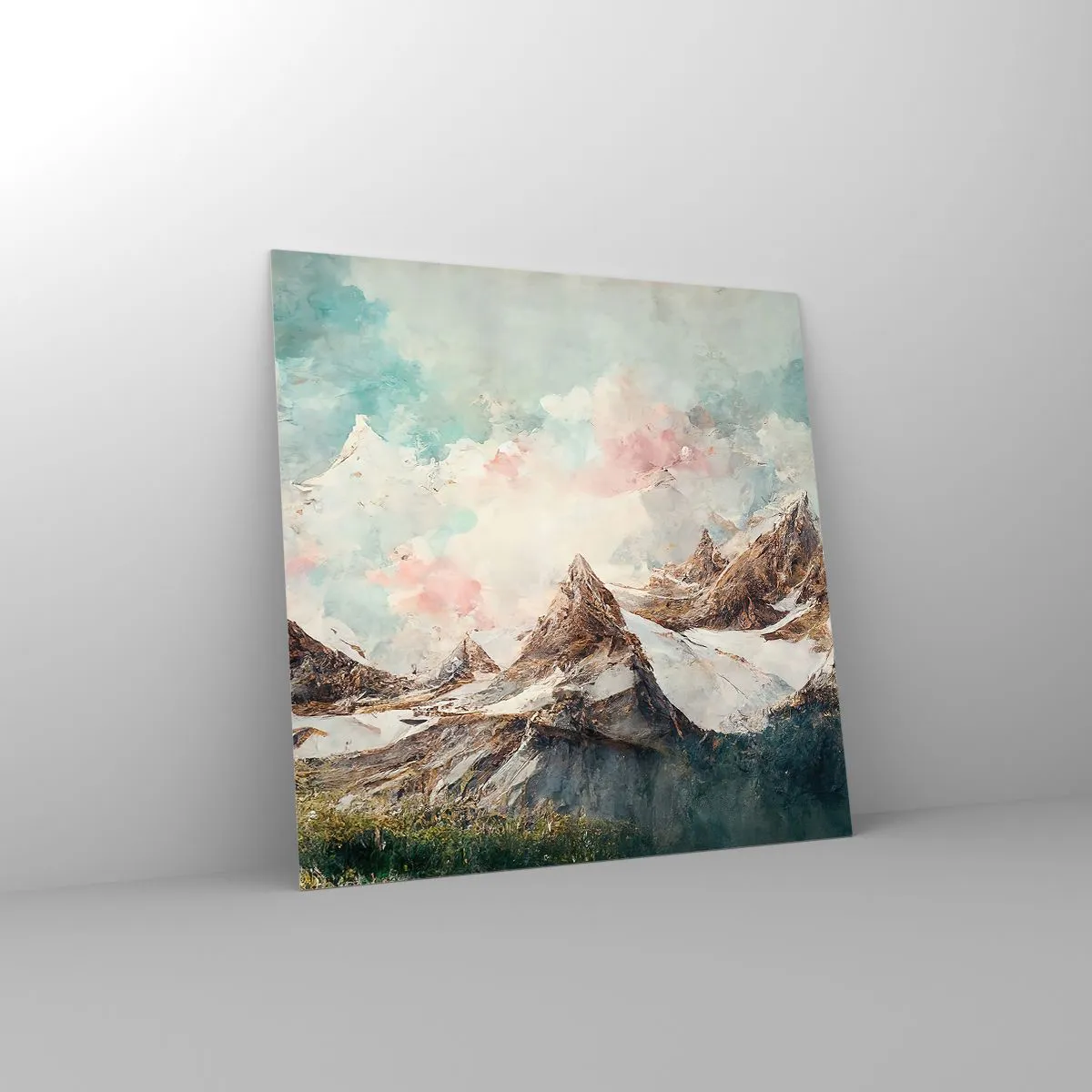 Üveg kép - Sziklás pengék - 70x70 cm