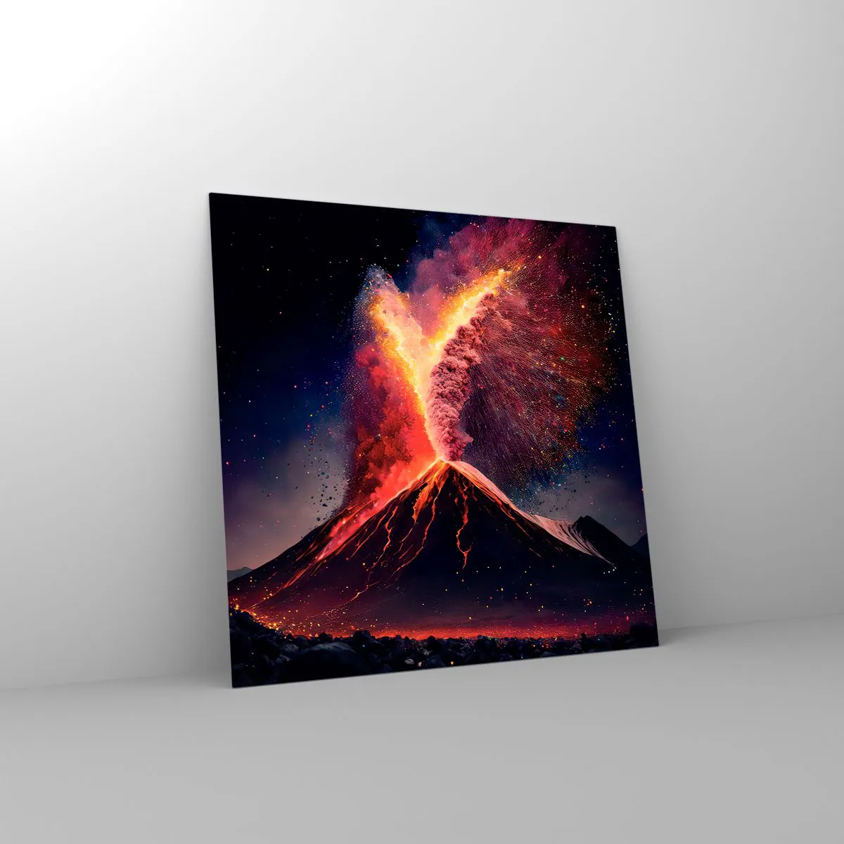 Cuadro sobre vidrio - Impresiones sobre Vidrio - Belleza y horror - 70x70 cm