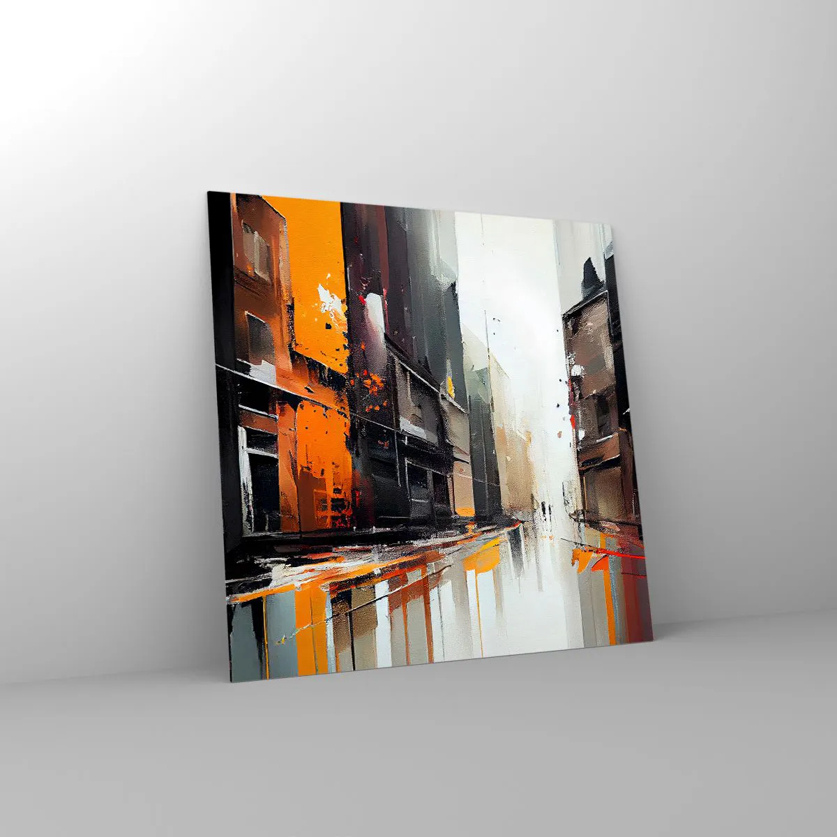 Tablou pe sticlă - O zi ploioasă - 70x70 cm