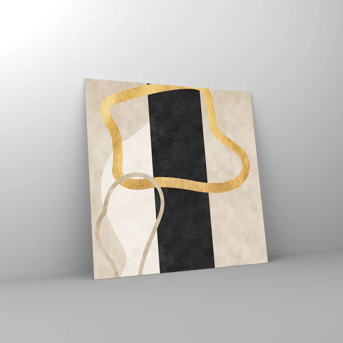 Quadro su vetro - Forme intrecciate - 70x70 cm