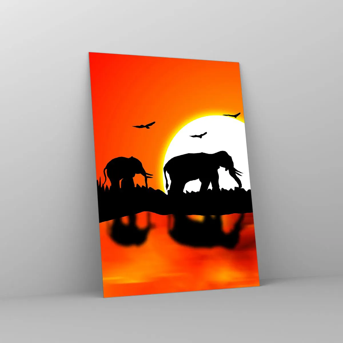 Tablou pe sticlă - Și seara pentru un pahar - 50x70 cm