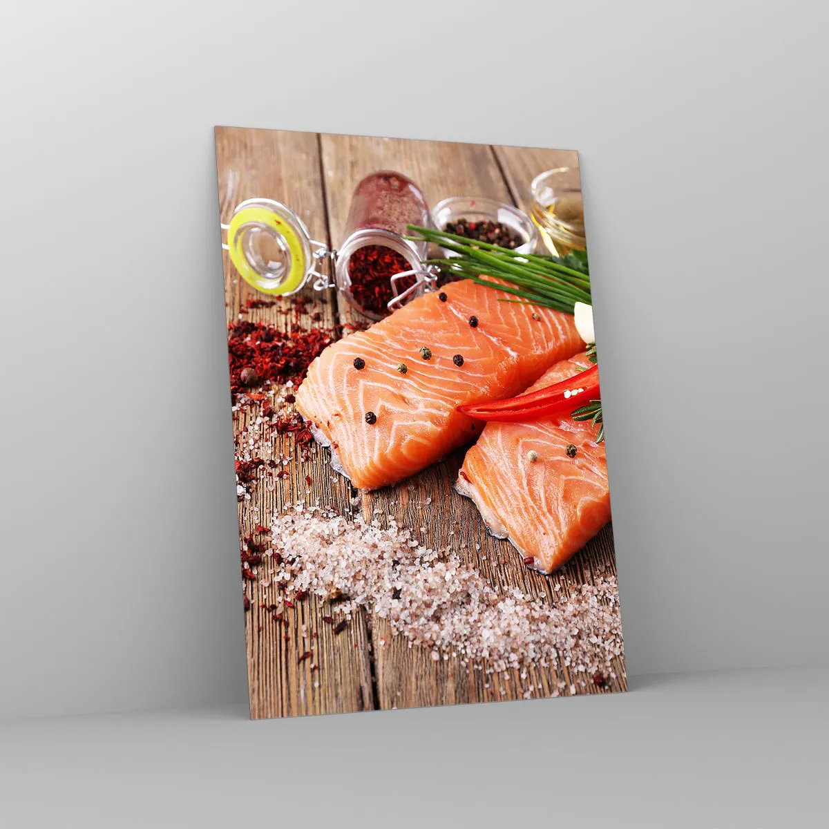 Glass picture - Norwegian Adventure in the Kitchen - 50x70 cm