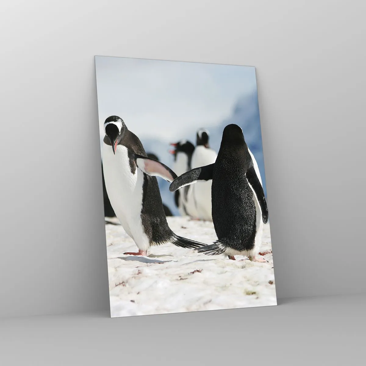 Schilderen op glas - Dansen in de sneeuw - 50x70 cm