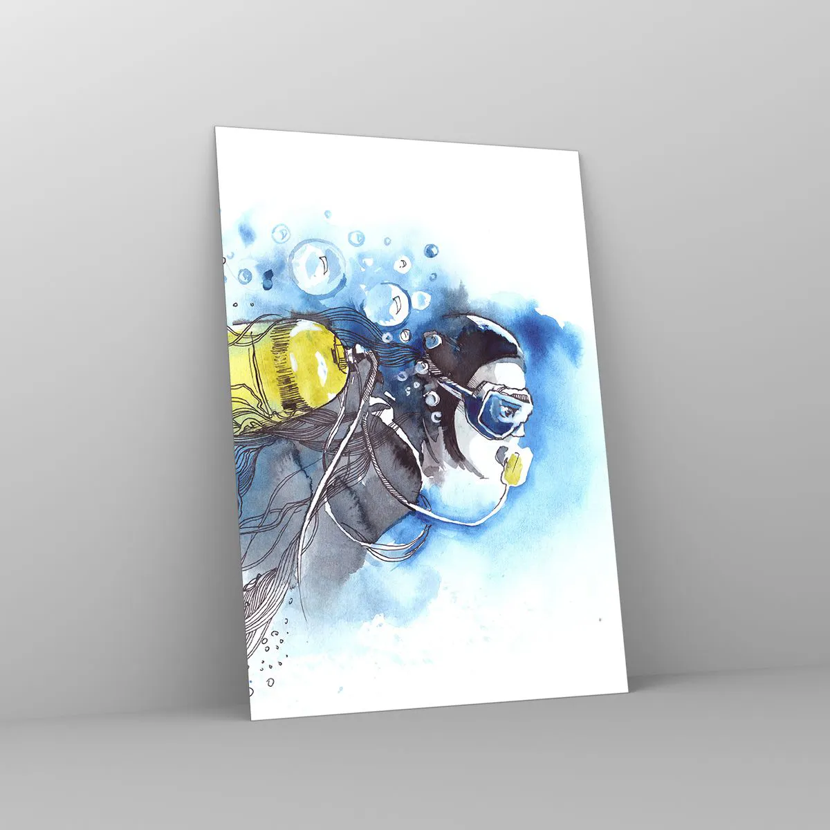 Tablou pe sticlă - Marele albastru - 50x70 cm