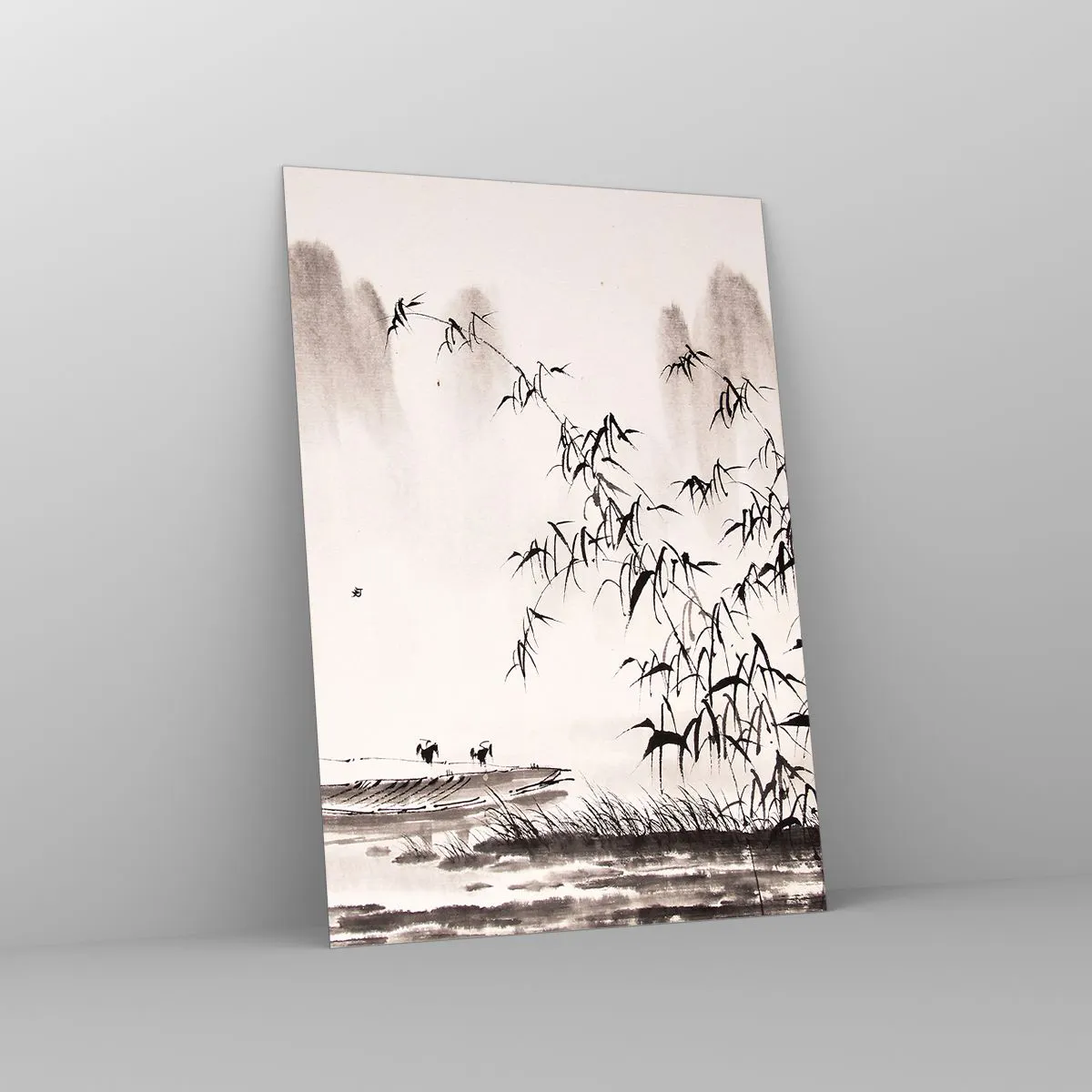 Üveg kép - A rizsföldek csendje - 50x70 cm