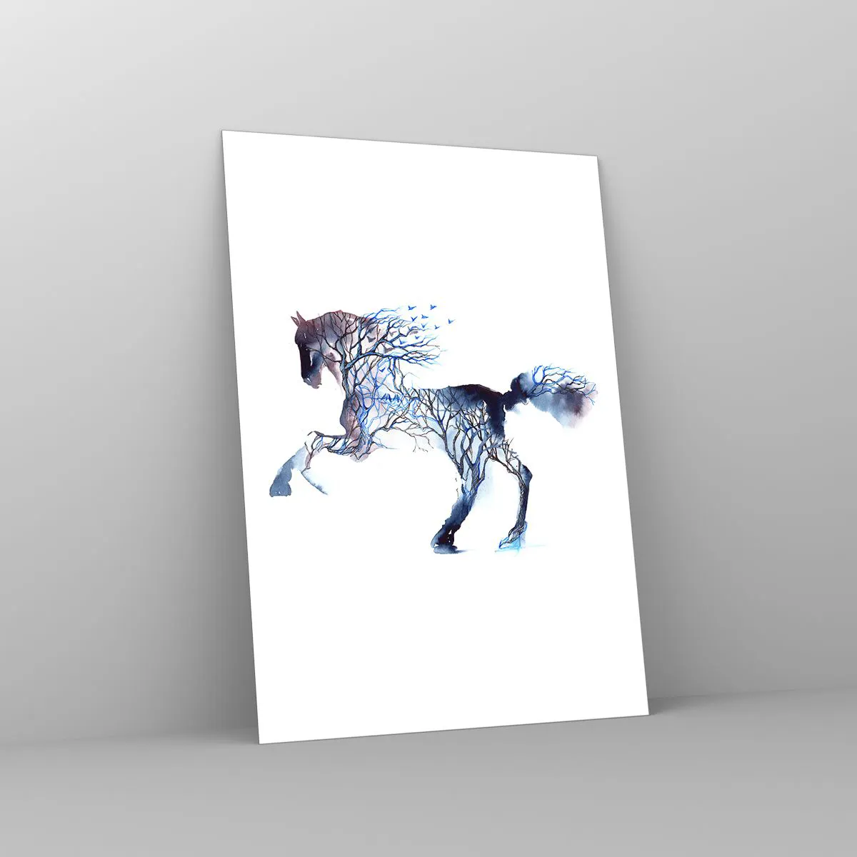 Schilderen op glas - En alsof het bos was verplaatst - 50x70 cm